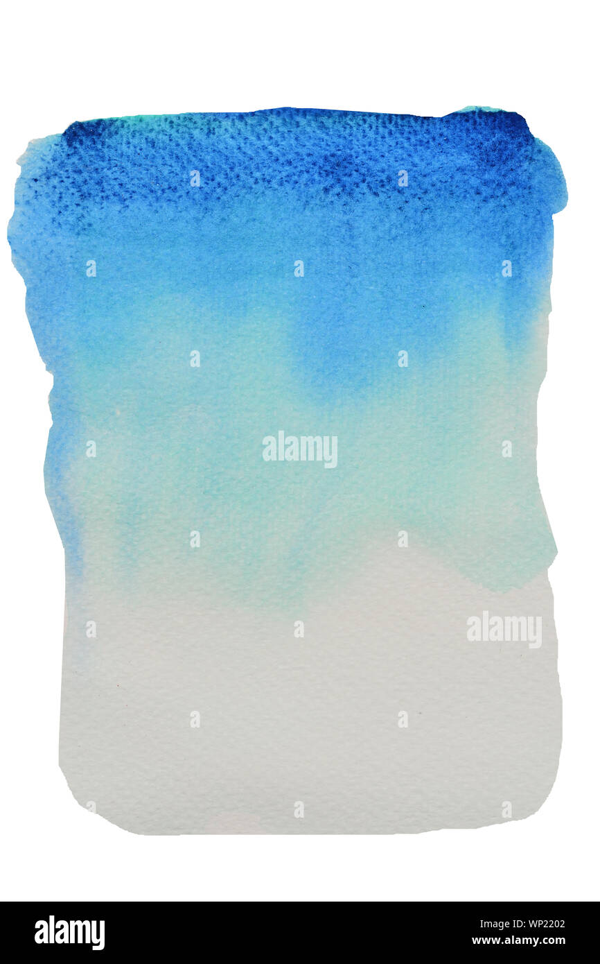 Abstrakte Muster Blau und Grün Farbe auf weißem Hintergrund, Illustration aquarell Hand zeichnen und auf Papier gemalt Stockfoto