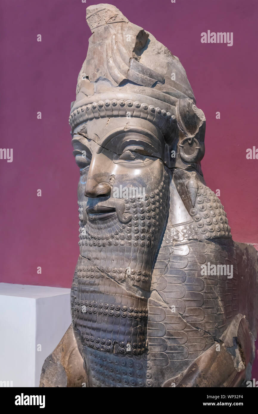 Hauptstadt Spalte, Persepolis, Museum der alten Iran, National Museum der Iran, Teheran, Iran Stockfoto