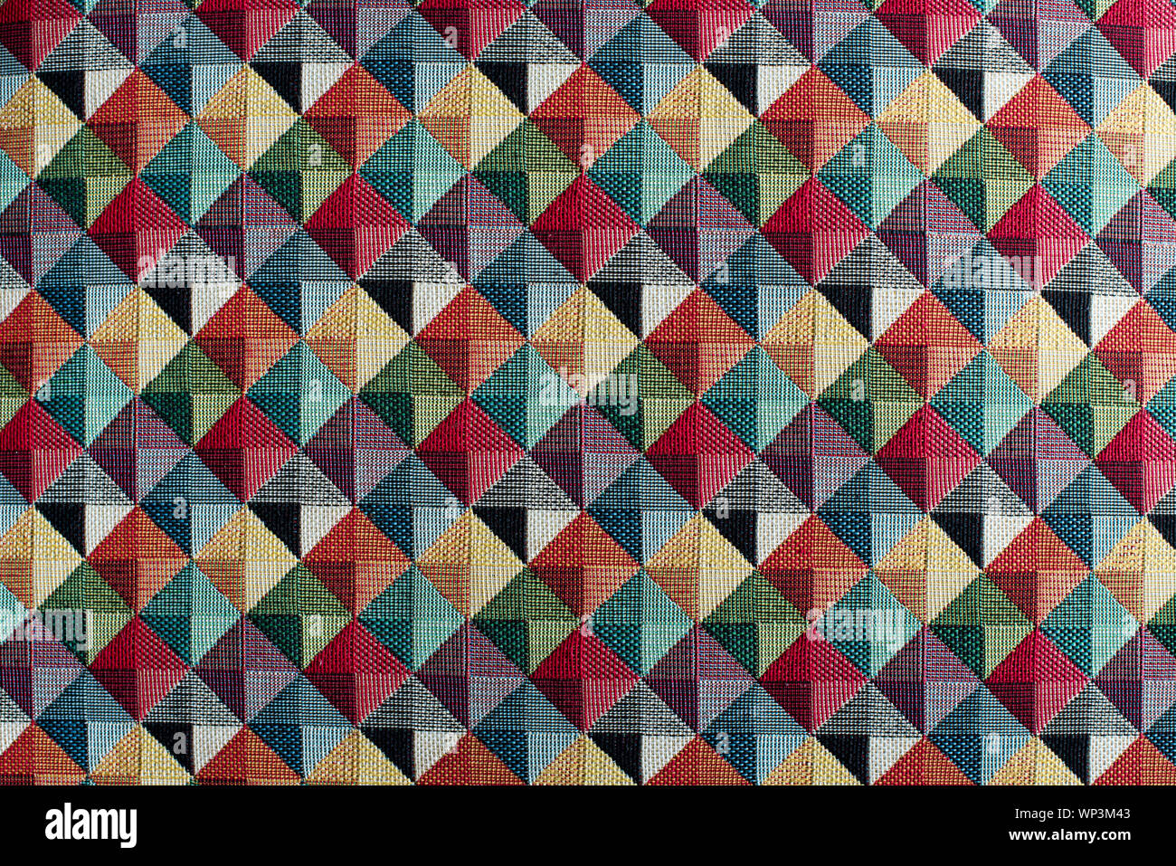 Geometrische bunte Background Pattern in einem full frame Aussicht auf Diamond oder quadratischen Formen mit Farbverlauf Stockfoto