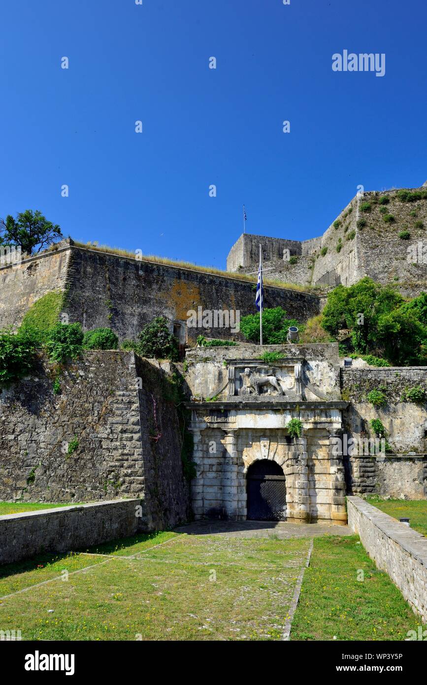 Neue Festung, Korfu, Korfu, Kerkira, Griechenland, Ionische Inseln Stockfoto