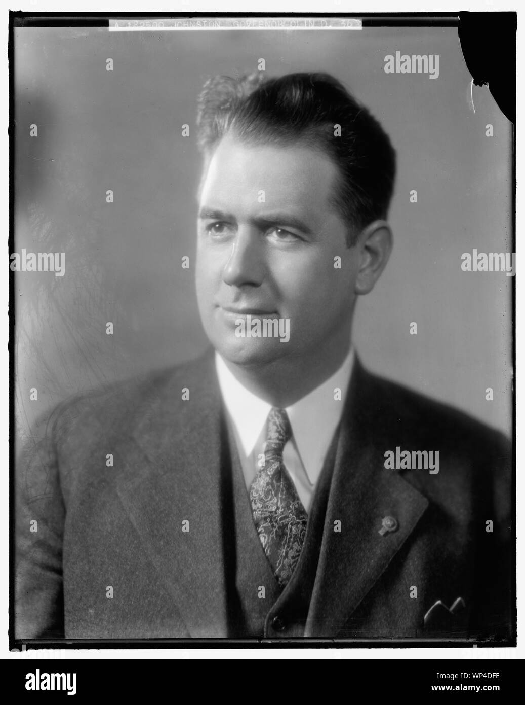 JOHNSTON, OLIN D. GOUVERNEUR Stockfoto