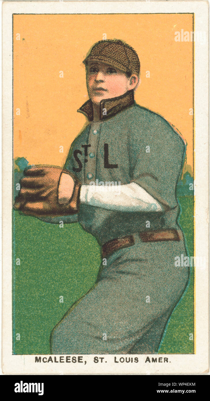 John McAleese, St. Louis Browns, Baseball card Portrait Stockfoto