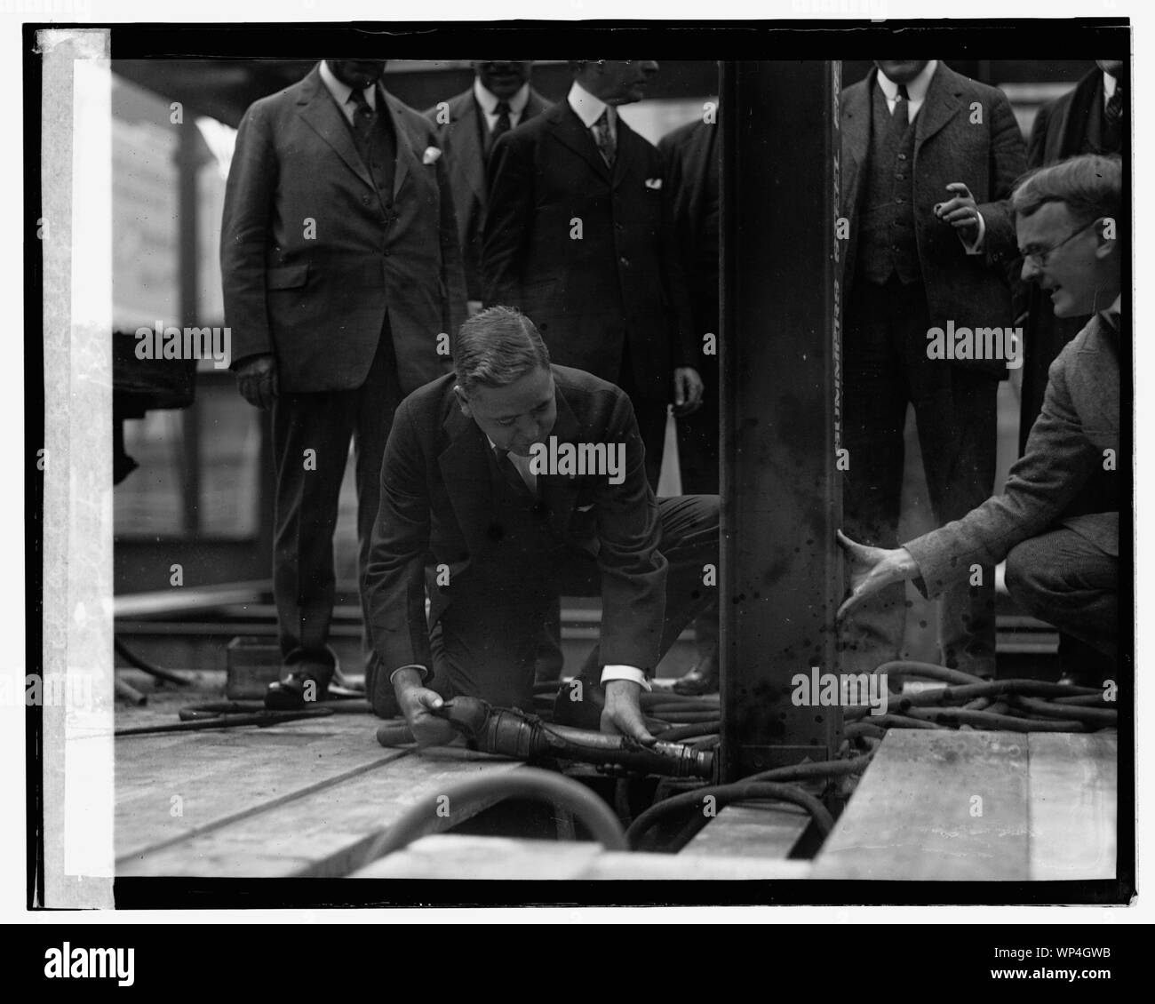 John Poole Laufwerke 1 Spike in neuen Fed American Bank Bldg. Stockfoto
