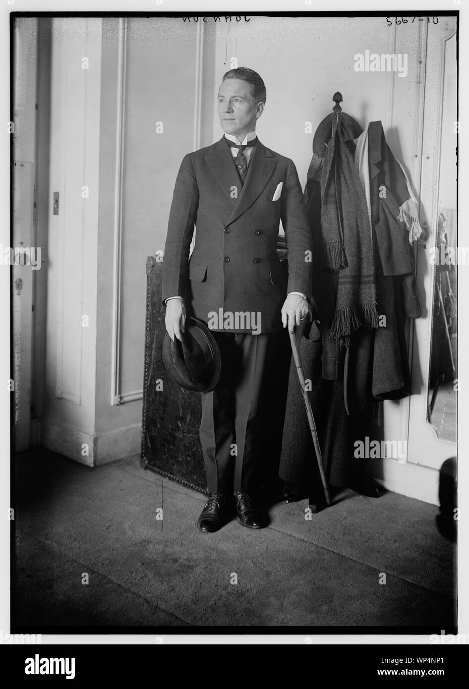 Johnson [mit Hut & Cane] Stockfoto