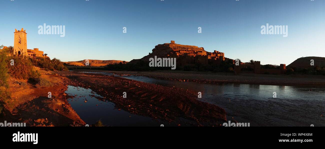 Aït-Ben-Haddou ist ein historischer Ort in Marokko und es ist gut für seinen Film Sets bekannt. Stockfoto