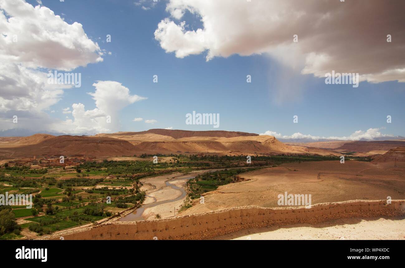 Aït-Ben-Haddou ist ein historischer Ort in Marokko und es ist gut für seinen Film Sets bekannt. Stockfoto