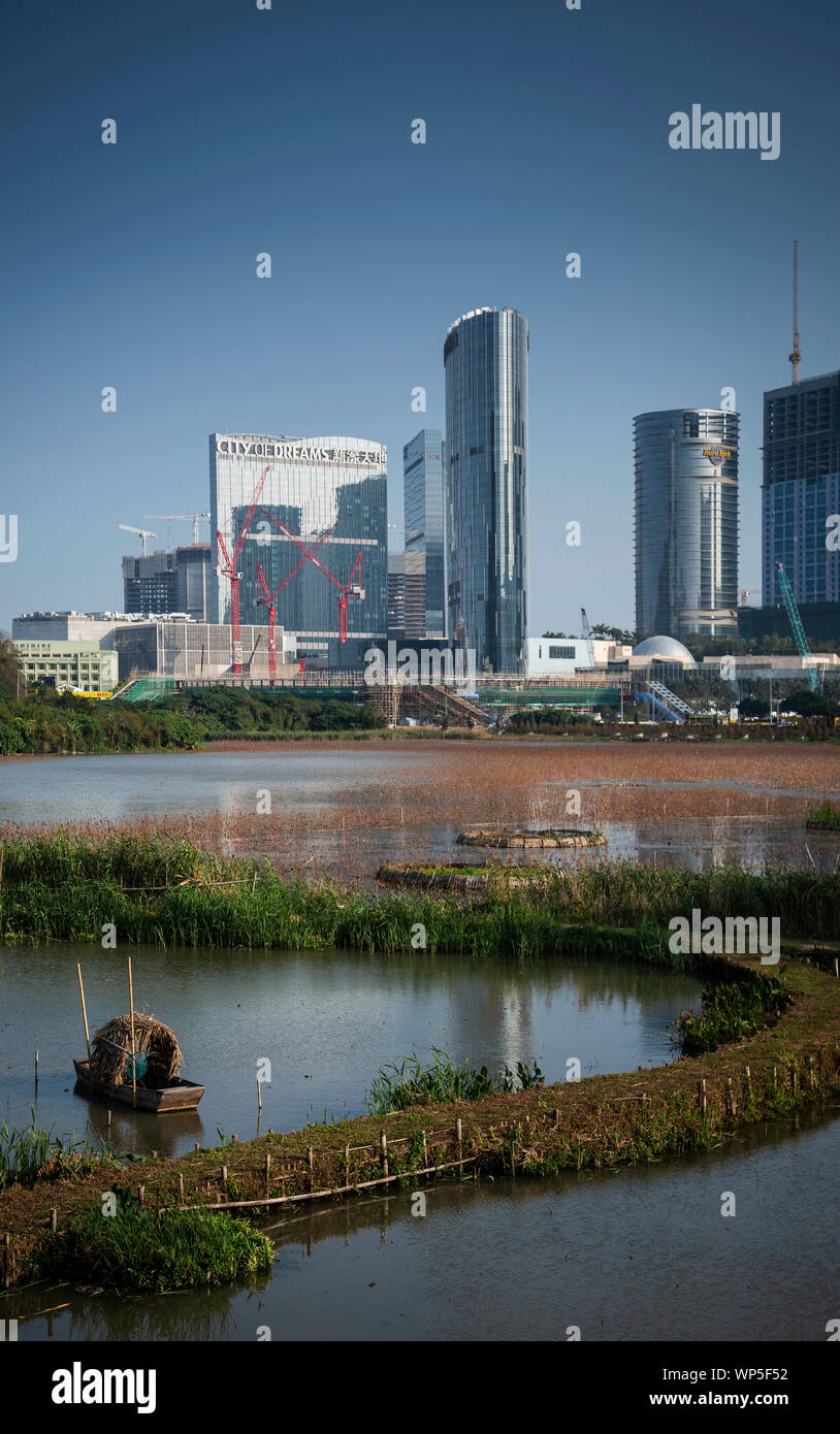 Cotai Strip casino Resorts auf die Skyline von Taipa Macau in China Stockfoto