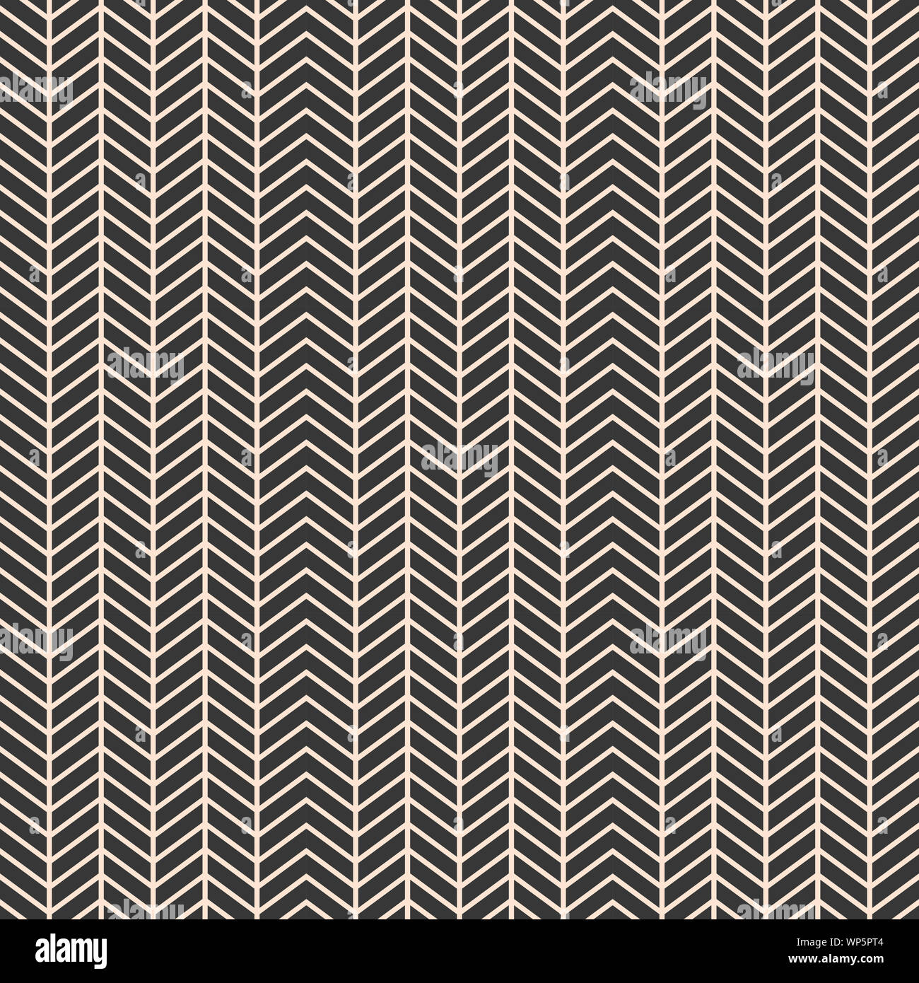 Geometrische Zick-Zack-Streifen nahtlose Muster Vektor - Mandel, grau. Toll für Gewebe, Hintergrund, Wallpaper, Texturen etc. Stockfoto