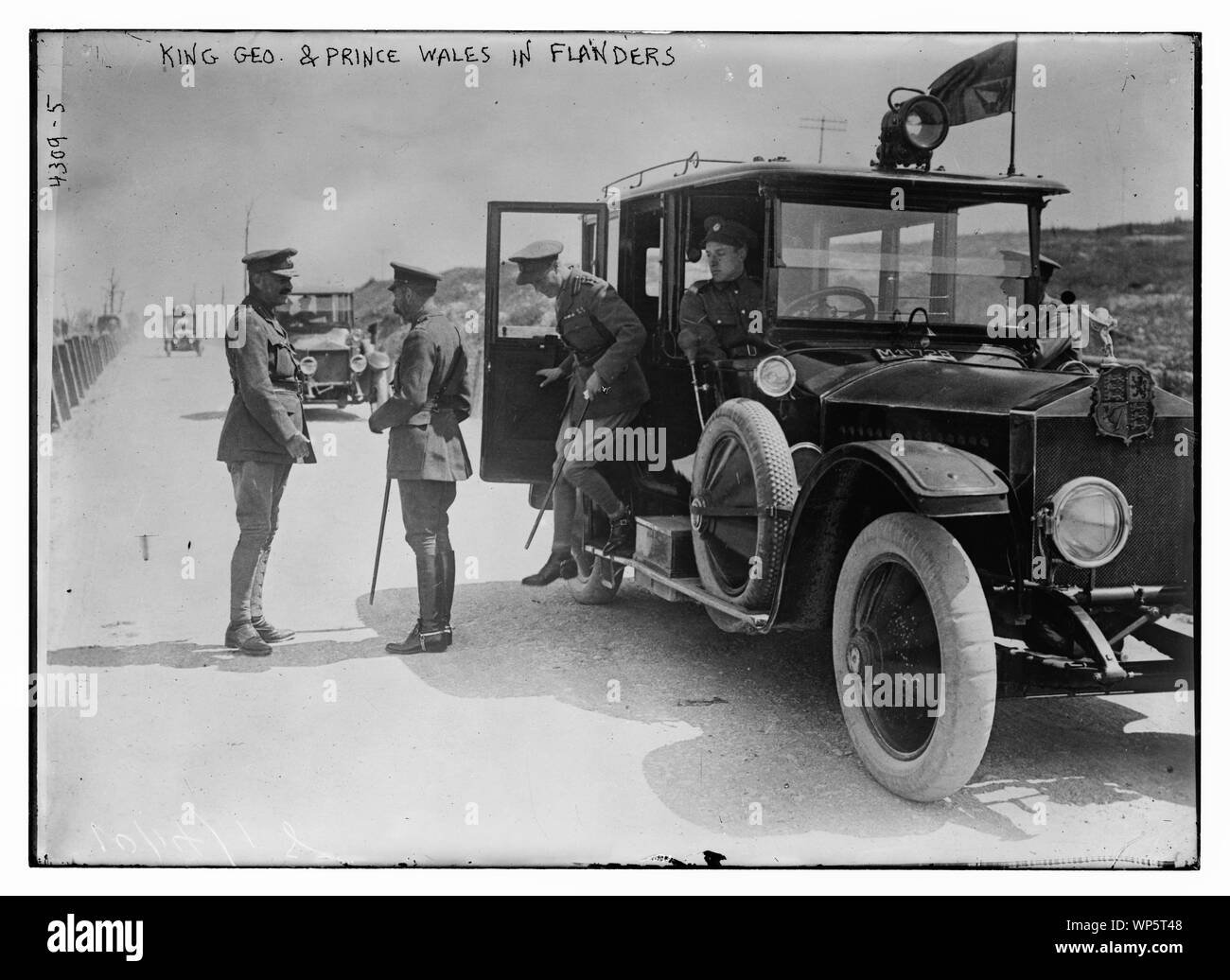 König Geo. & Prinz Wales in Flandern Stockfoto