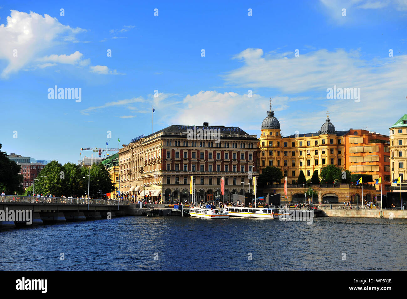 Stockholm, Schweden - 30. Juni 2019: Blick auf das Stadtzentrum von Stockholm, Schweden am 30. Juni 2019. Stockfoto