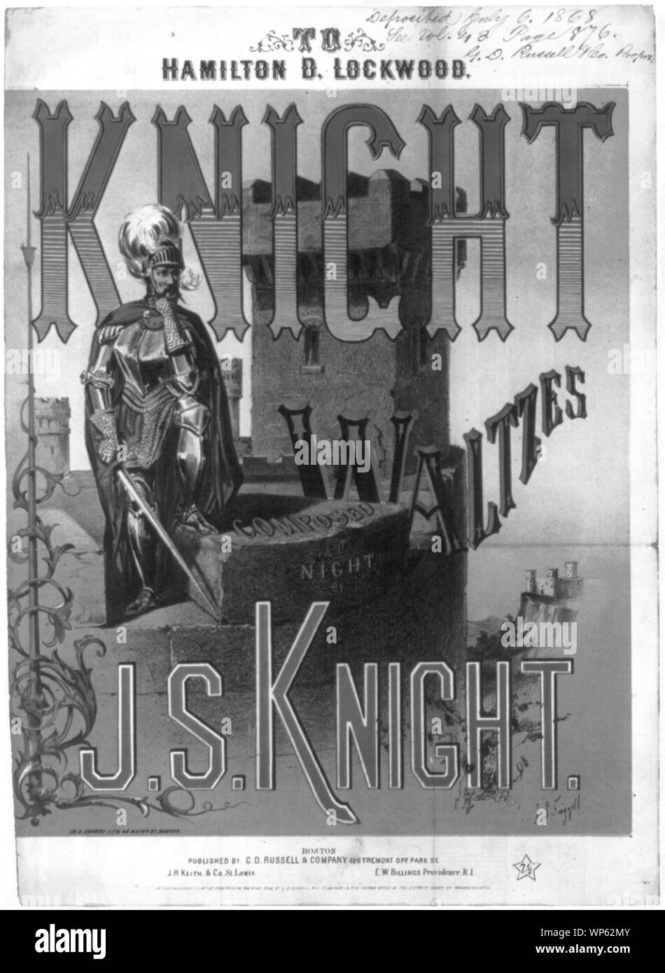Ritter Walzer komponierte in der Nacht von J. S. Ritter - zu Hamilton D. Lockwood Stockfoto