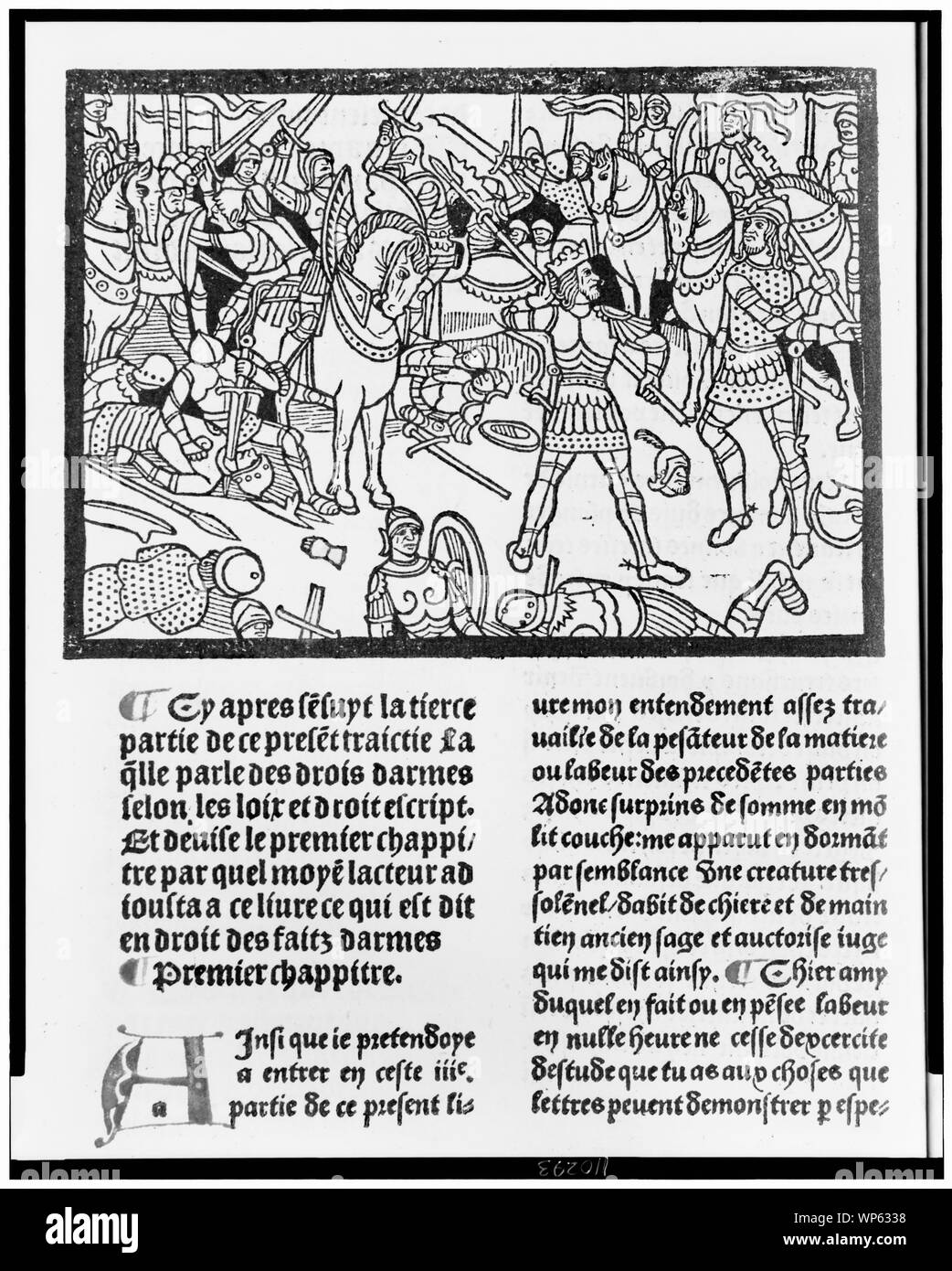 Ritter, einige auf dem Pferd, im Nahkampf Stockfoto