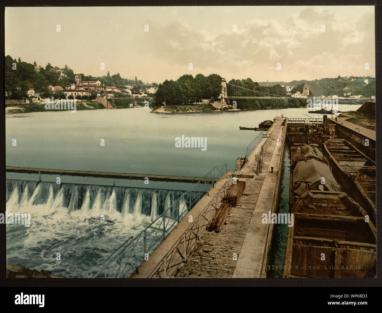 L'Ile Barbe, Lyon, Frankreich; Stockfoto