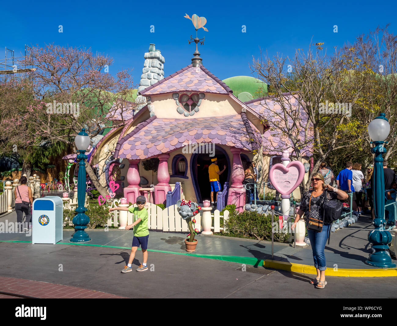 Blick auf erstaunliche Disneyland und California Adventure. Disneyland in Kalifornien ist eine der Welten, große Vergnügungspark. Stockfoto