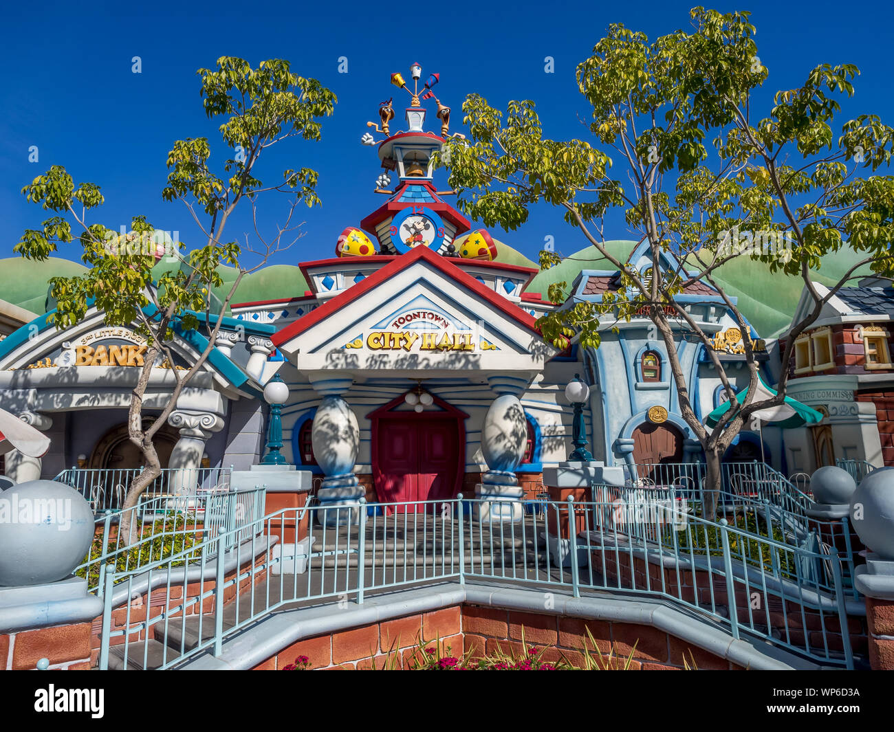Blick auf erstaunliche Disneyland und California Adventure. Disneyland in Kalifornien ist eine der Welten, große Vergnügungspark. Stockfoto