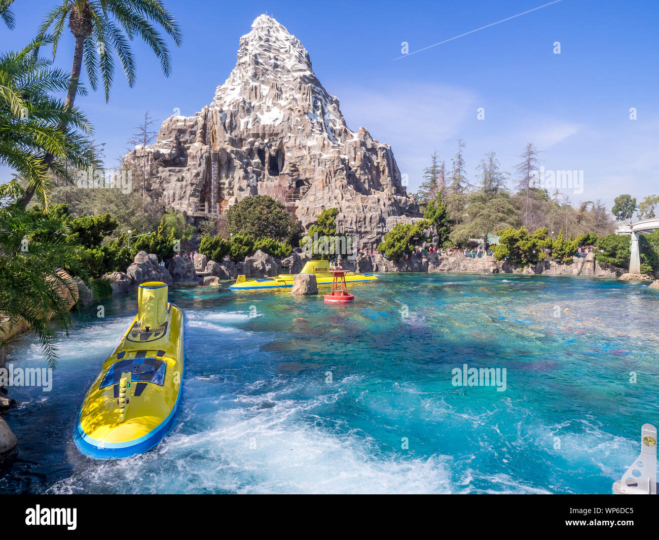 Blick auf erstaunliche Disneyland und California Adventure. Disneyland in Kalifornien ist eine der Welten, große Vergnügungspark. Stockfoto