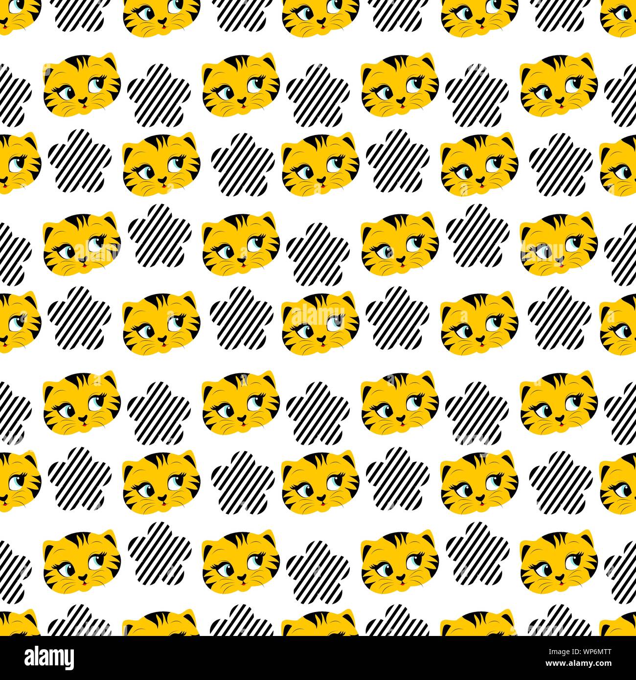 Vektor einrichten von Pet, adorable Cartoon Tiere Hintergrund. ￼ Stock Vektor