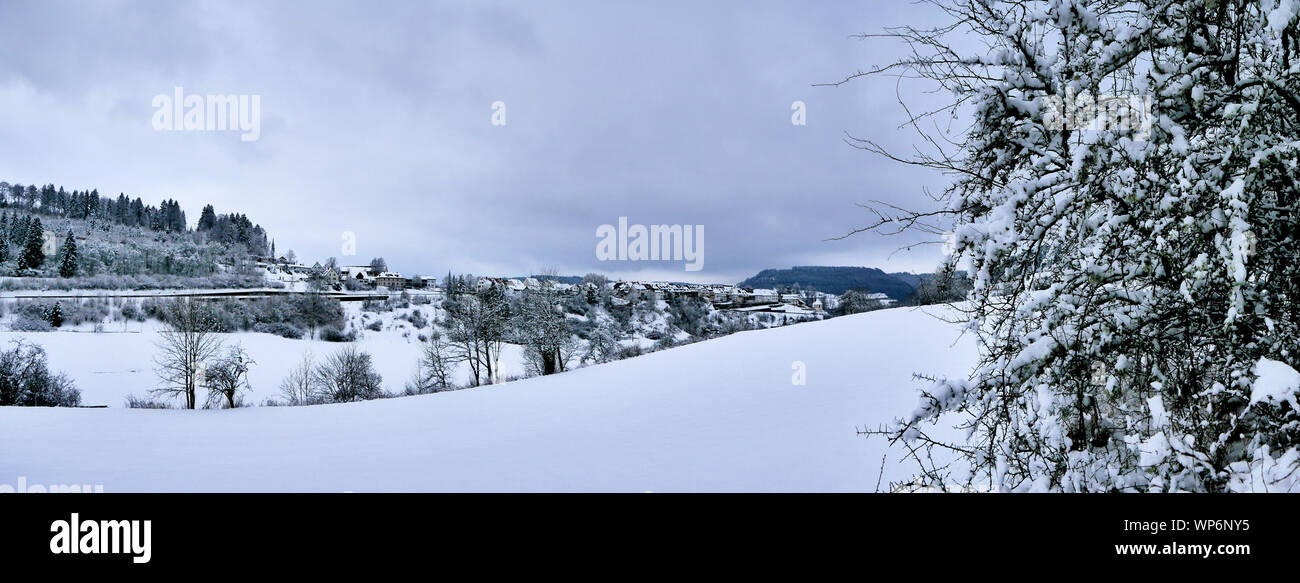 Die Stadt der "ühlheim-an-der-donau" direkt am Tor zum romantischen Donautal, Deutschland Stockfoto