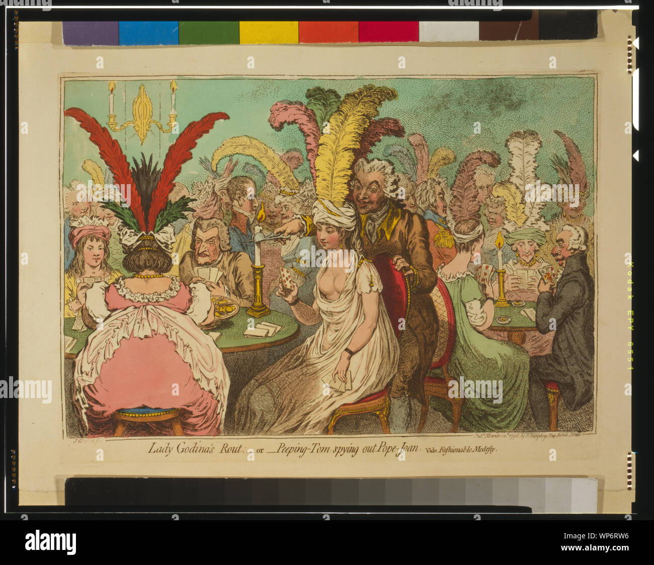 Lady's Godina Rout; - oder - die Spionage Pope-Joan Peeping-Tom Stockfoto