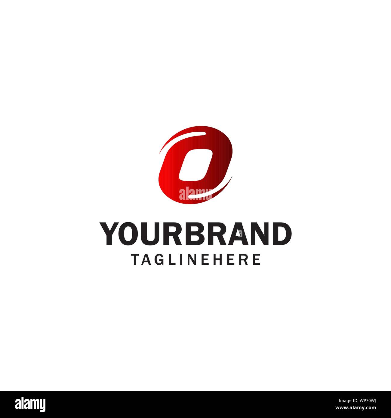 Buchstabe O Umdrehung Logo Design Konzept Vorlage Stock Vektor