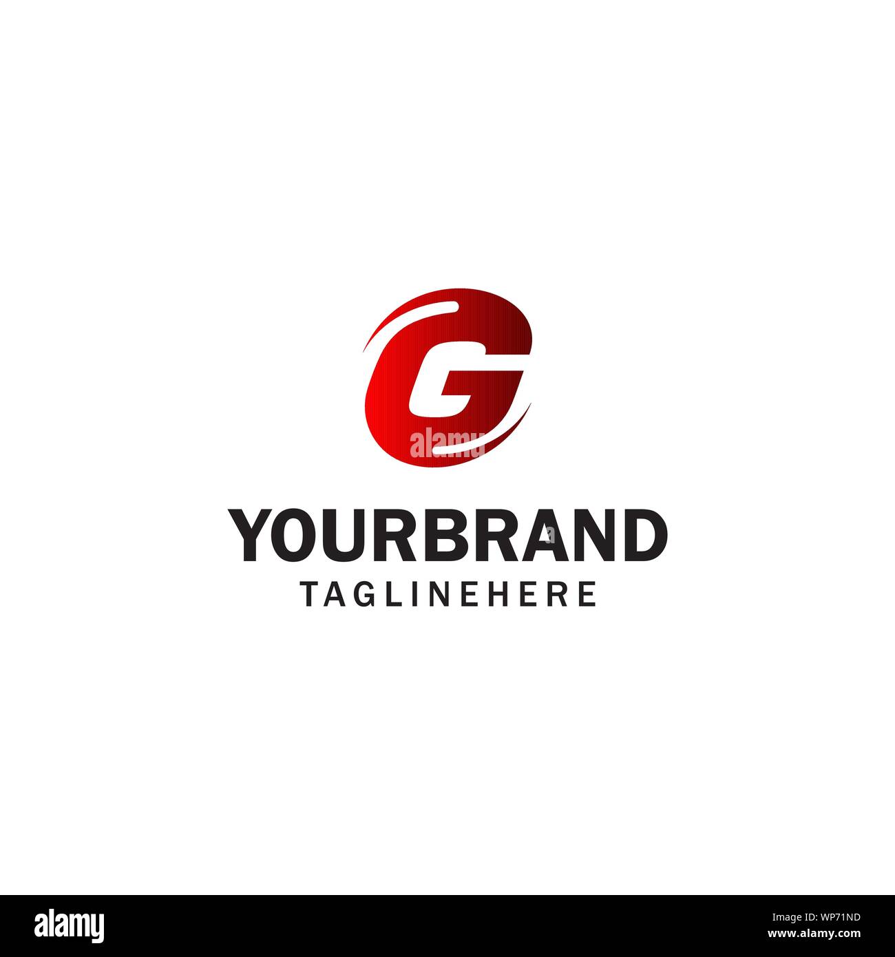 Buchstabe G Umdrehung Logo Design Konzept Vorlage Stock Vektor