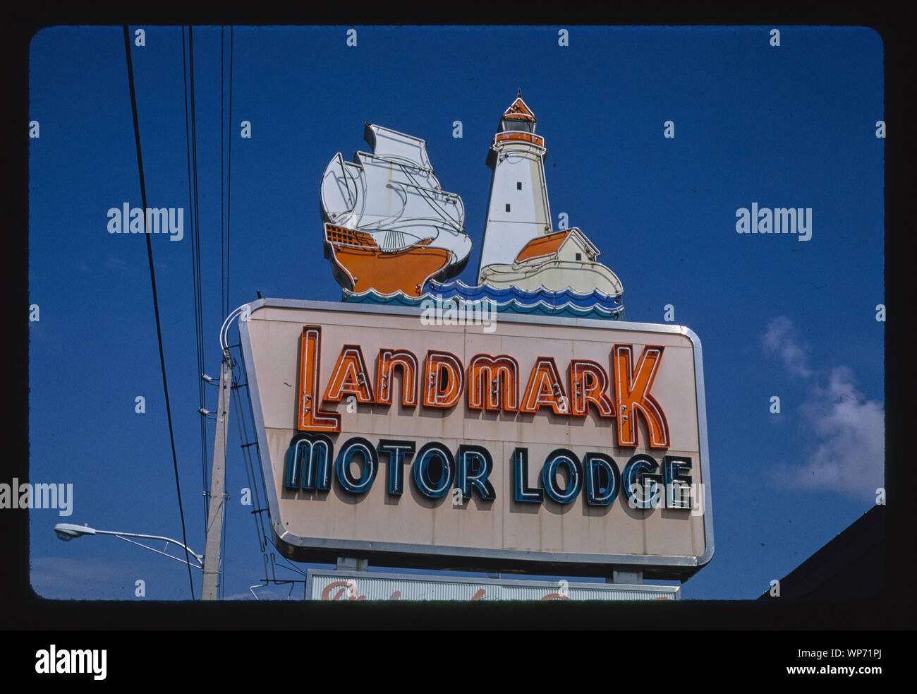 Landmark Motor Lodge unterzeichnen, Route 1, Vero Beach, Florida Stockfoto