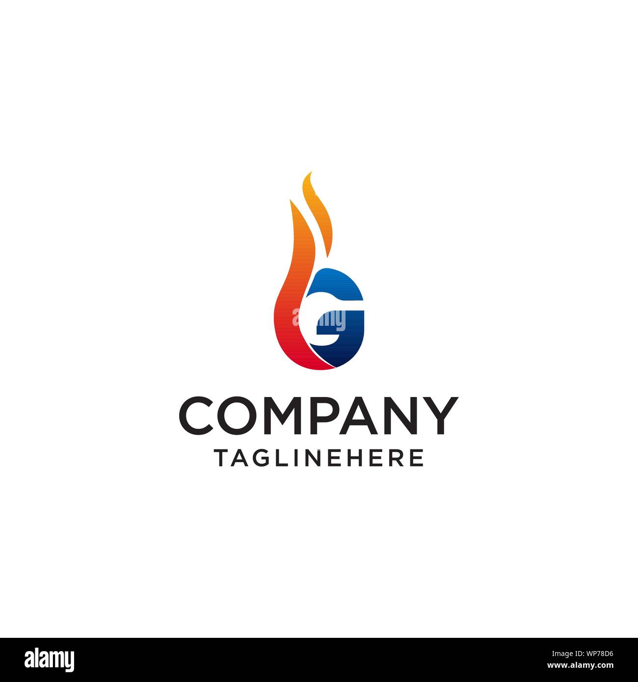 Anfangsbuchstabe G Fire Logo Design. Fire Company Logos, Ölfirmen