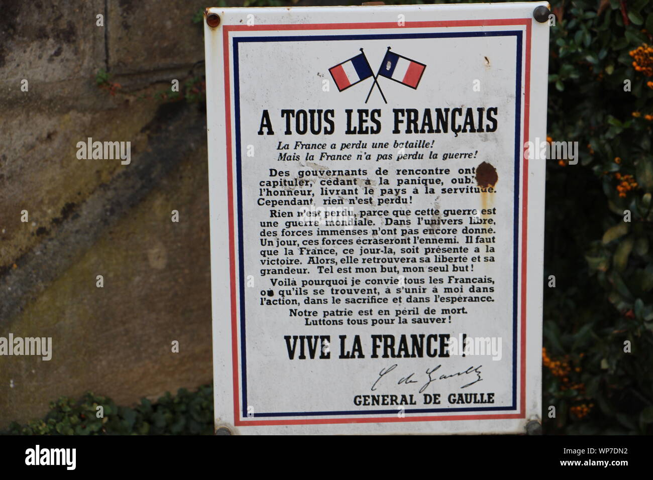 Freitag, 6. September 2019, zum 75. Jahrestag der Befreiung von Niort Stockfoto