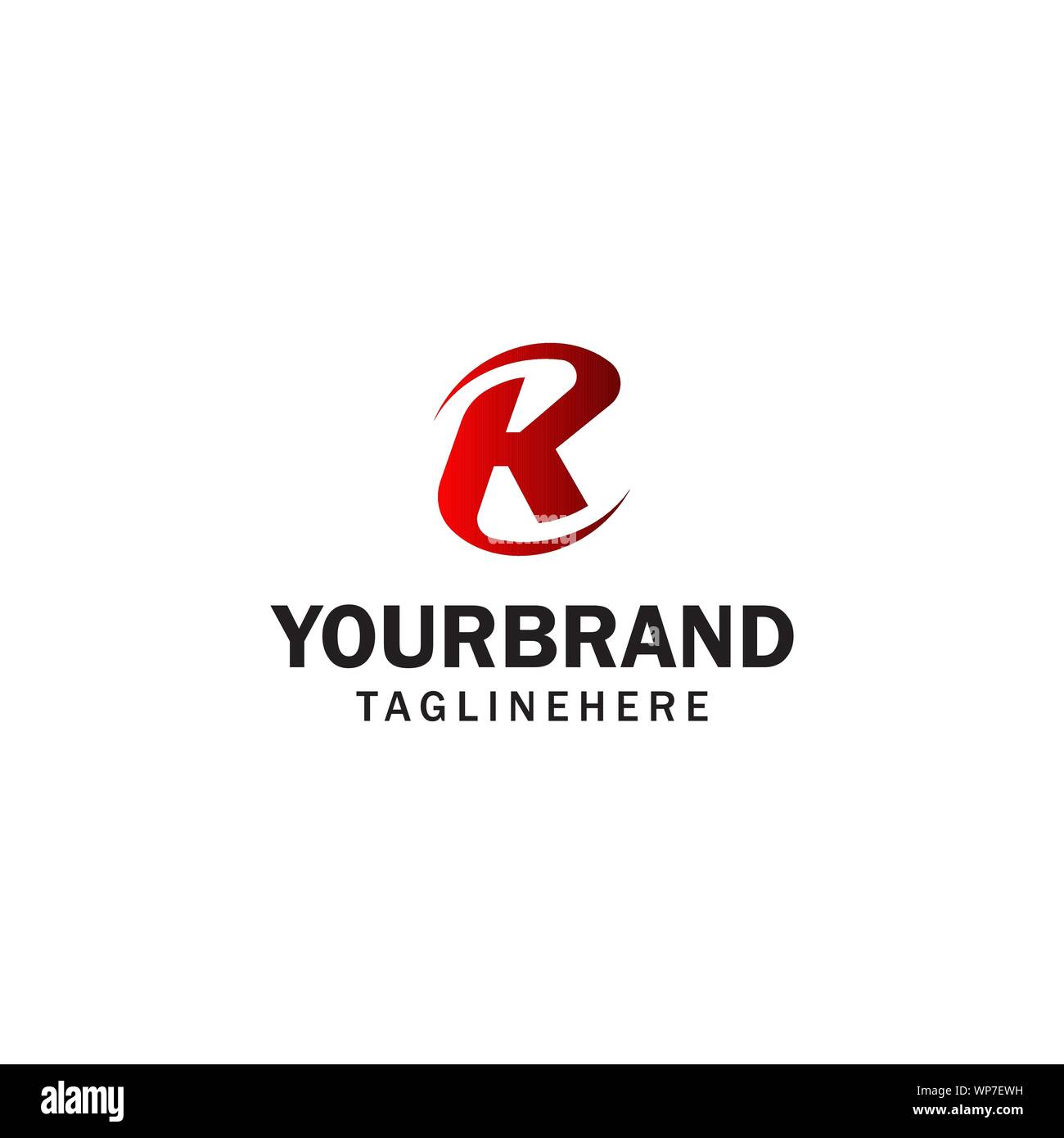 Buchstabe K Umdrehung Logo Design Konzept Vorlage Stock Vektor