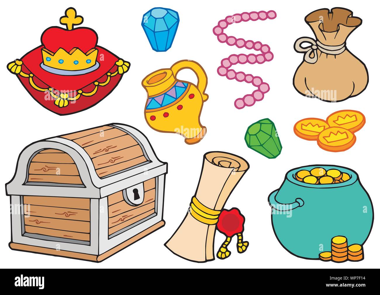 Schatzkiste aus holz mit wertsachen Ausgeschnittene Stockfotos und ...