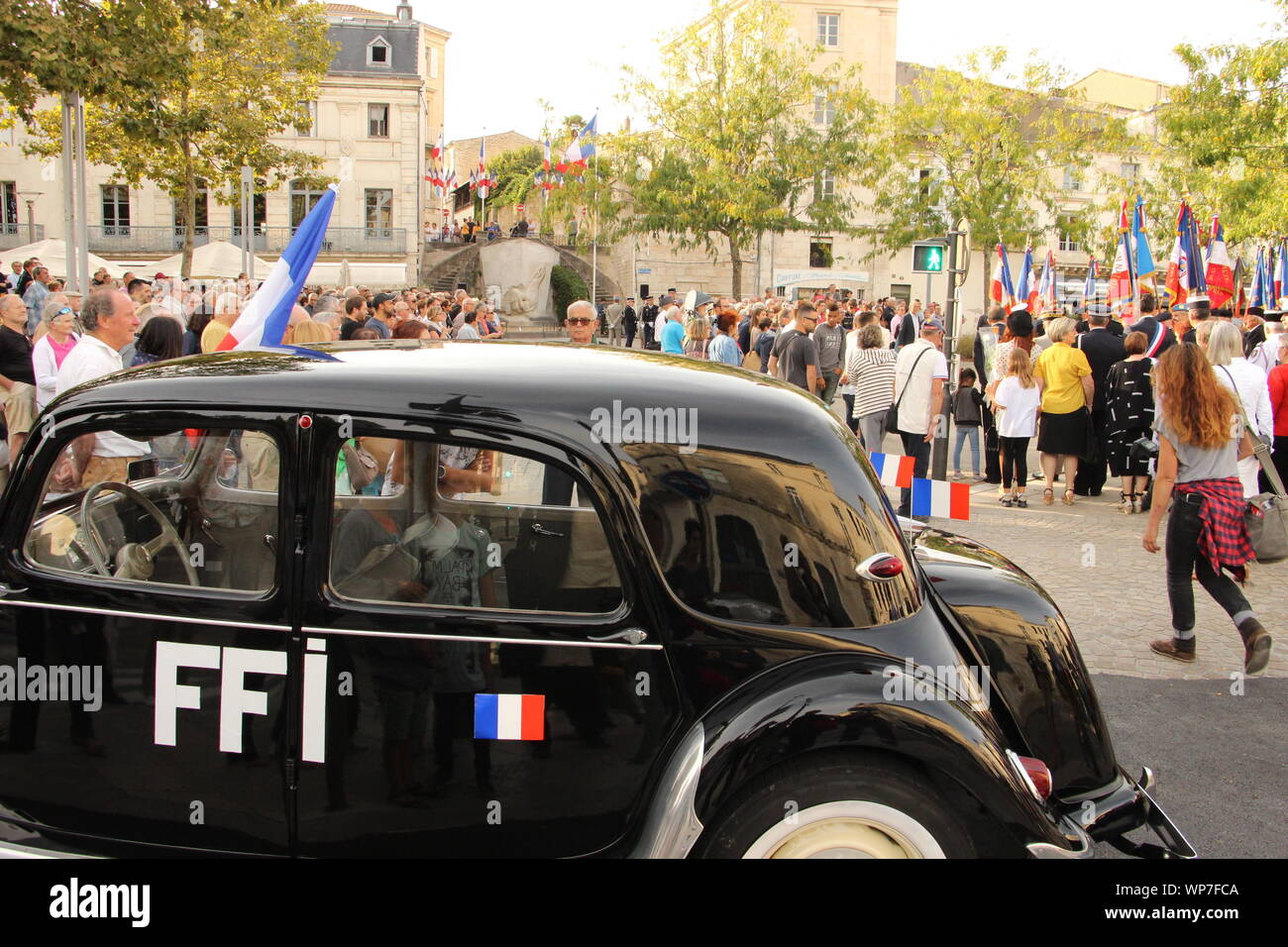Freitag, 6. September 2019, zum 75. Jahrestag der Befreiung von Niort Stockfoto