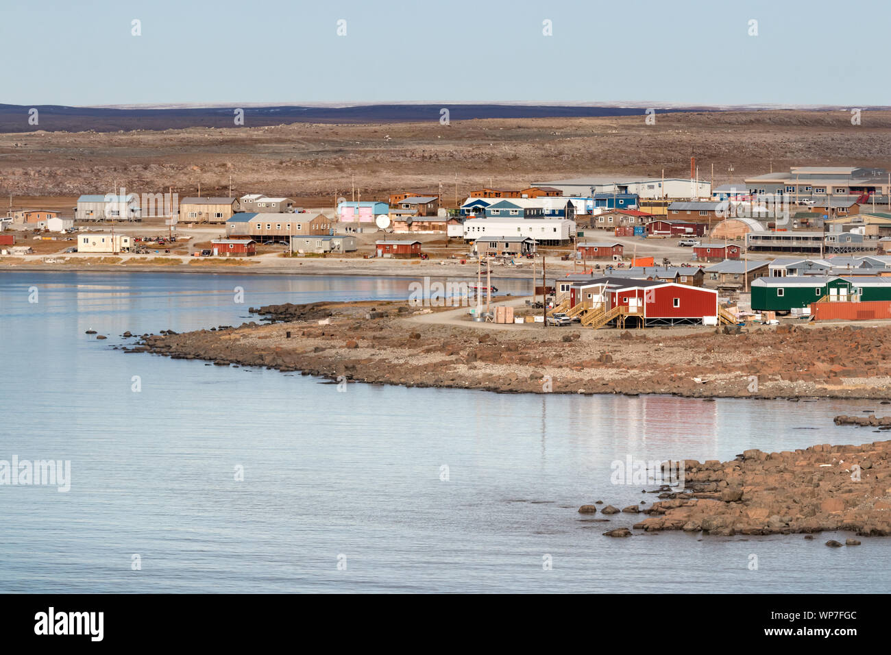 Die Küste von Ulukhaktok auf der Westseite der Insel Victoria auf dem Amundsengolf in den Northwest Territories, Kanada. Stockfoto