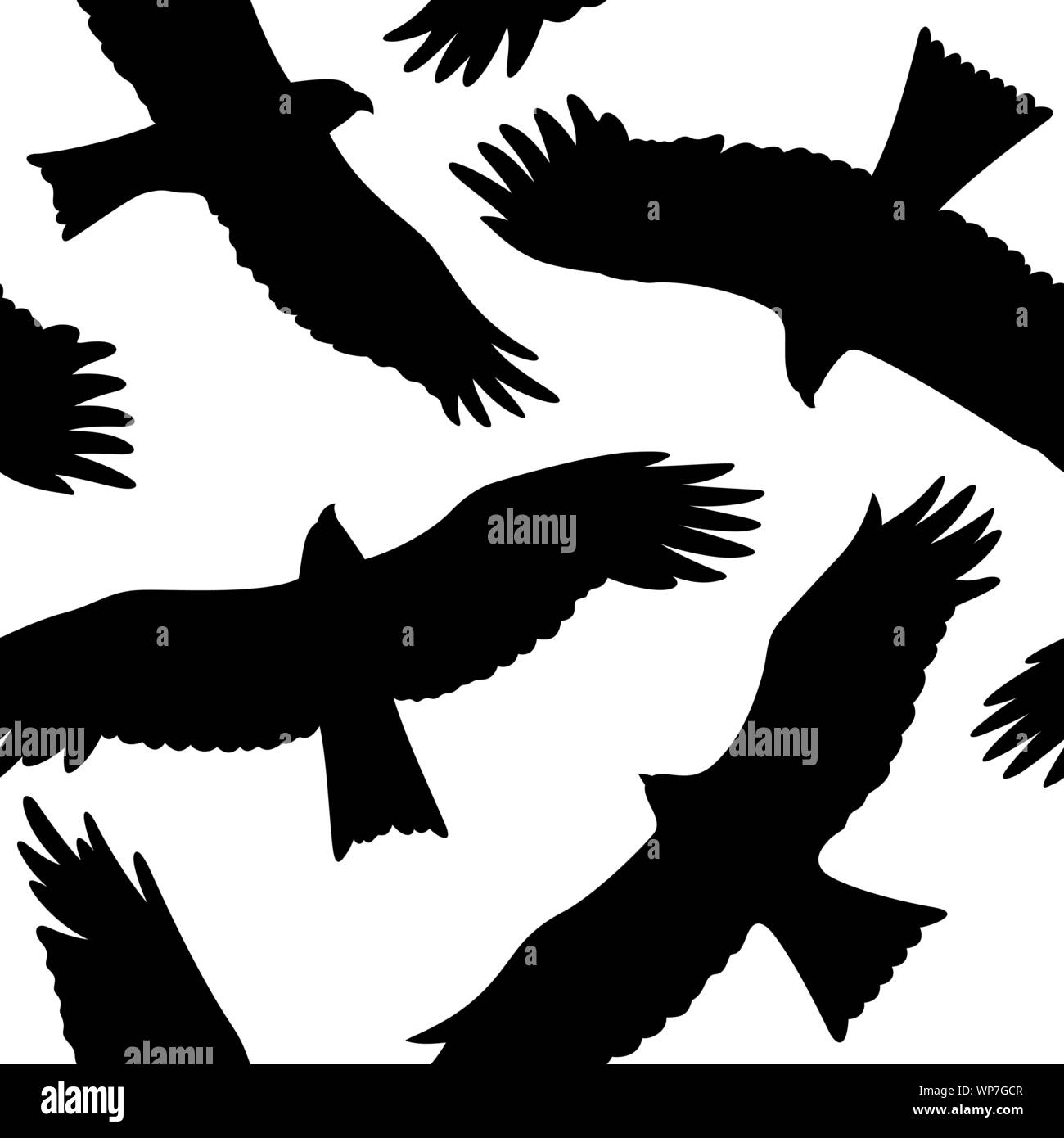Nahtlose Muster mit fliegenden Adler. Abstract vector Hintergrund Stock Vektor
