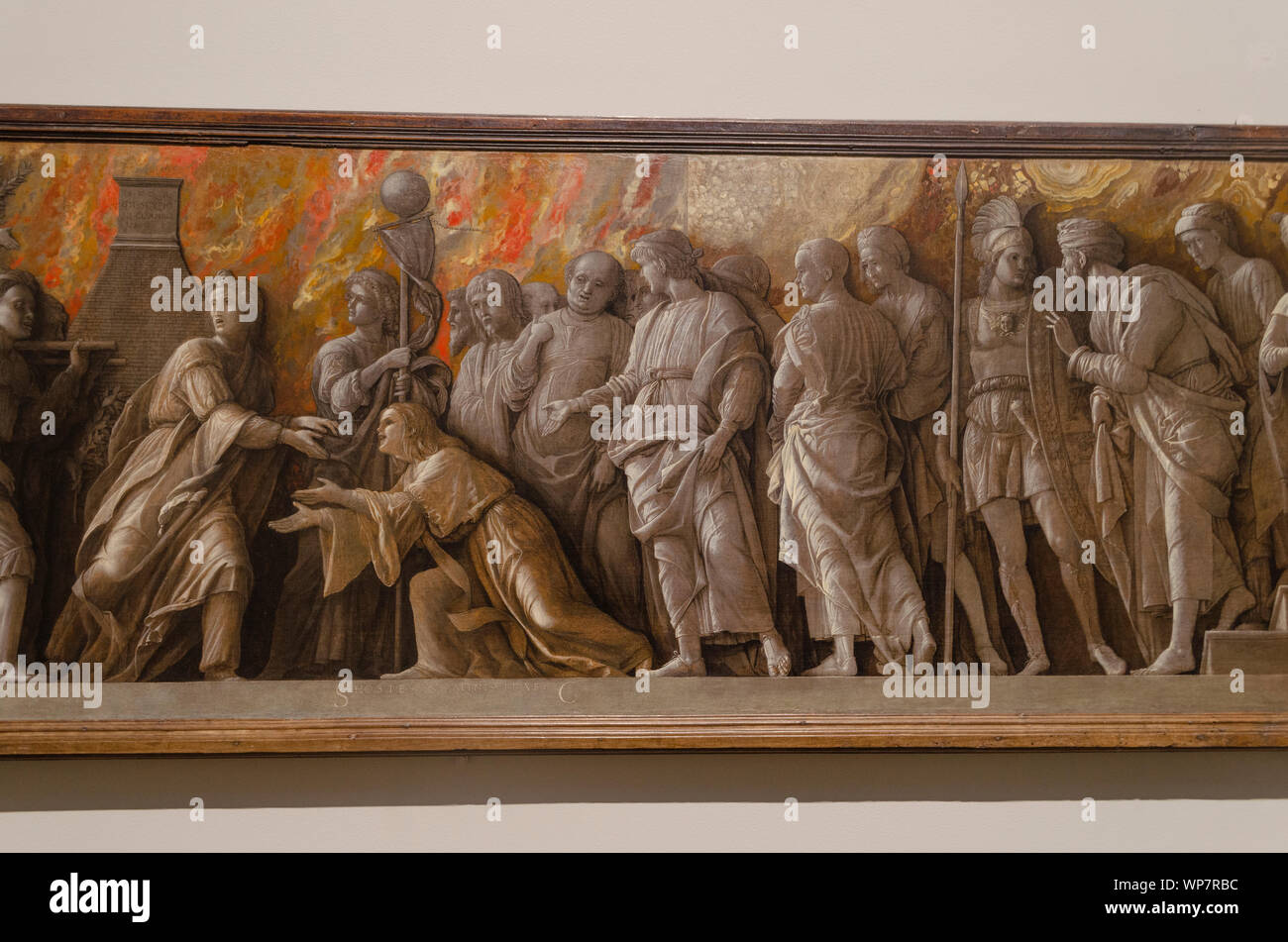"Die Einführung der Kult von Cybele in Rom' ist ein Kleber - Tempera auf Leinwand zu malen. Es wurde 1505-1506 von Andrea Mantegna. Stockfoto