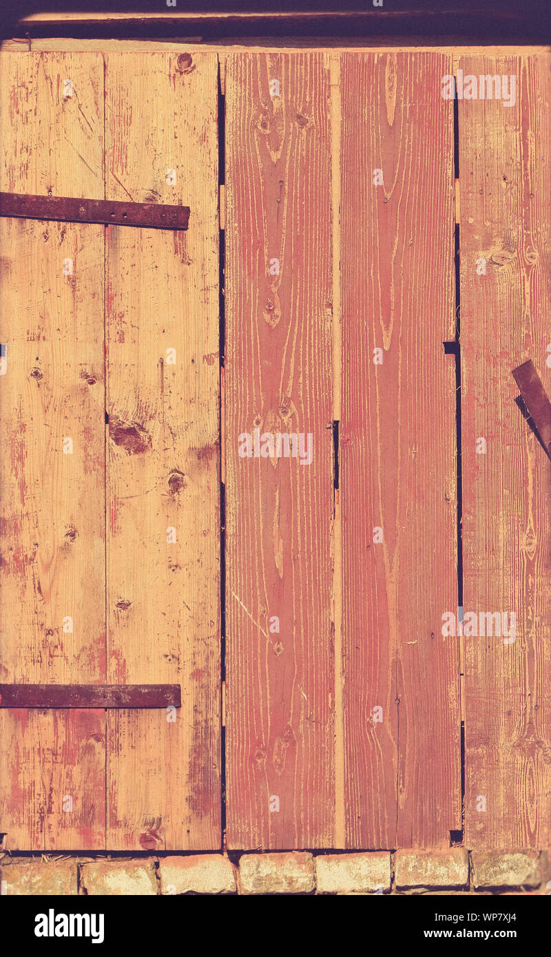 Detail einer Holz- alte Tür Stockfoto
