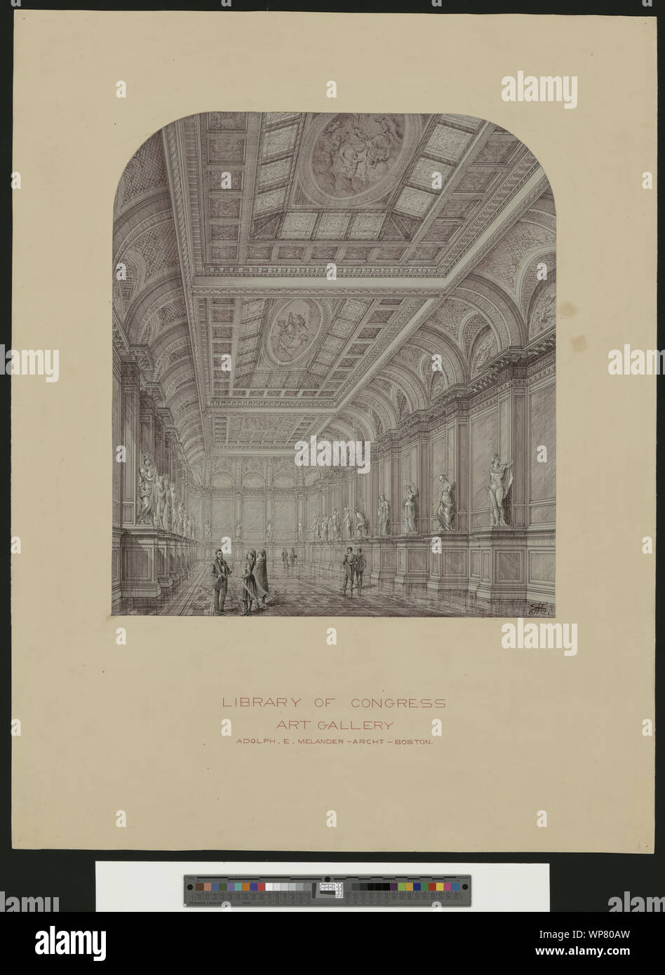 Bibliothek des Kongresses in Washington, D.C. Art Gallery, inneren Perspektive]/AEM Stockfoto