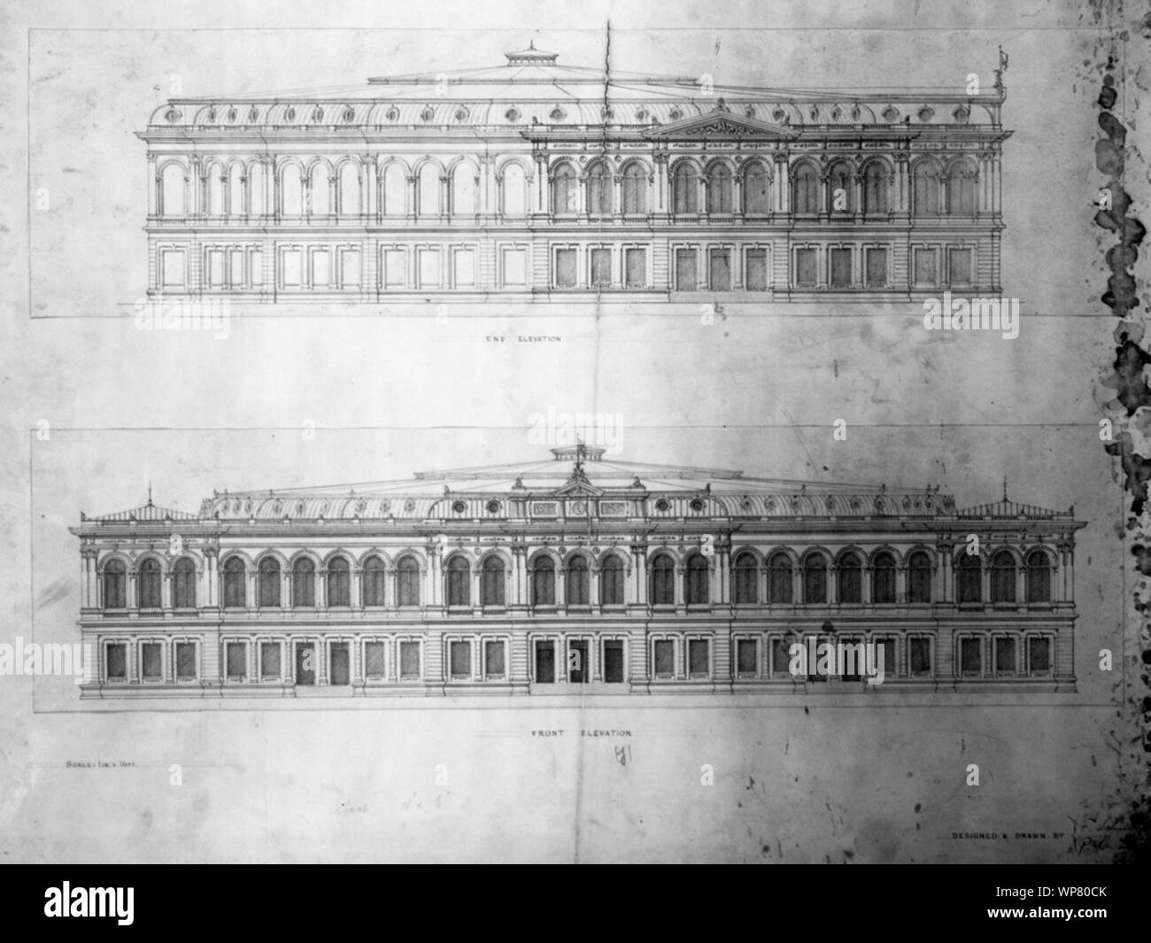 Bibliothek des Kongresses in Washington, D.C. vorne und am Ende Erhöhungen Stockfoto