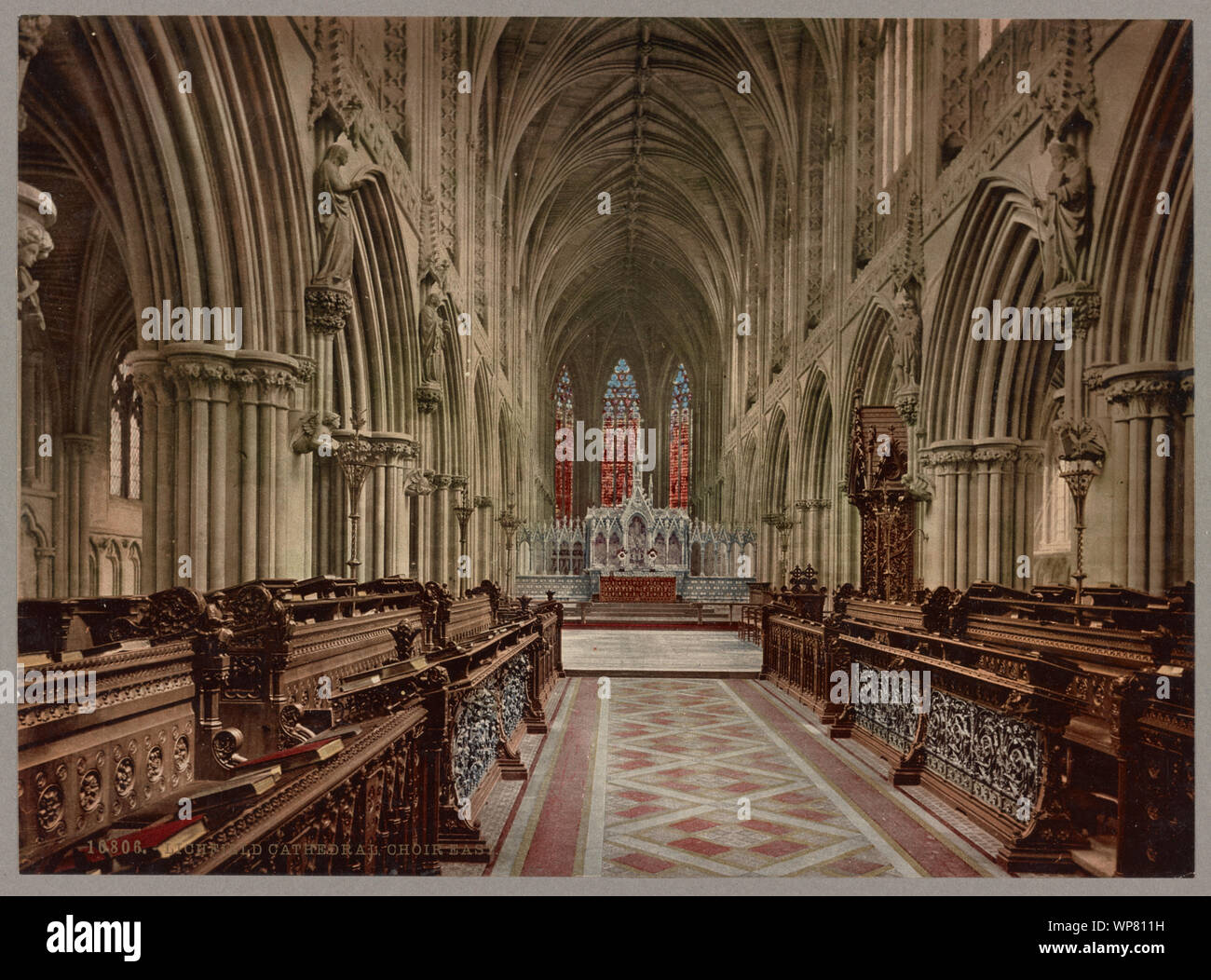 Kathedrale von Lichfield, Chor Osten Stockfoto Kathedrale von Lichfield, Chor Osten Stockfoto