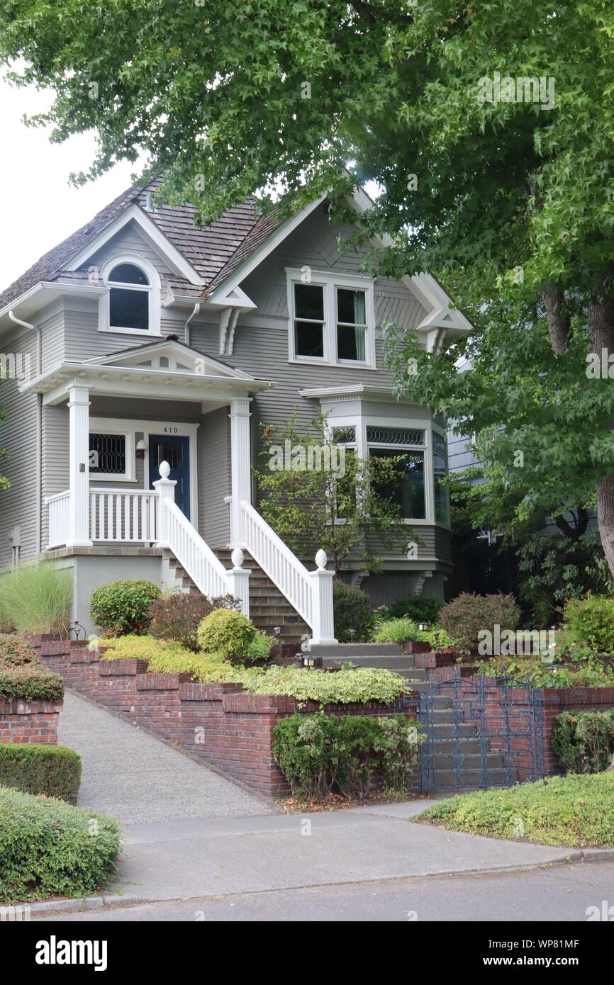 Haus in Queen Anne Bezirk, Seattle Stockfoto