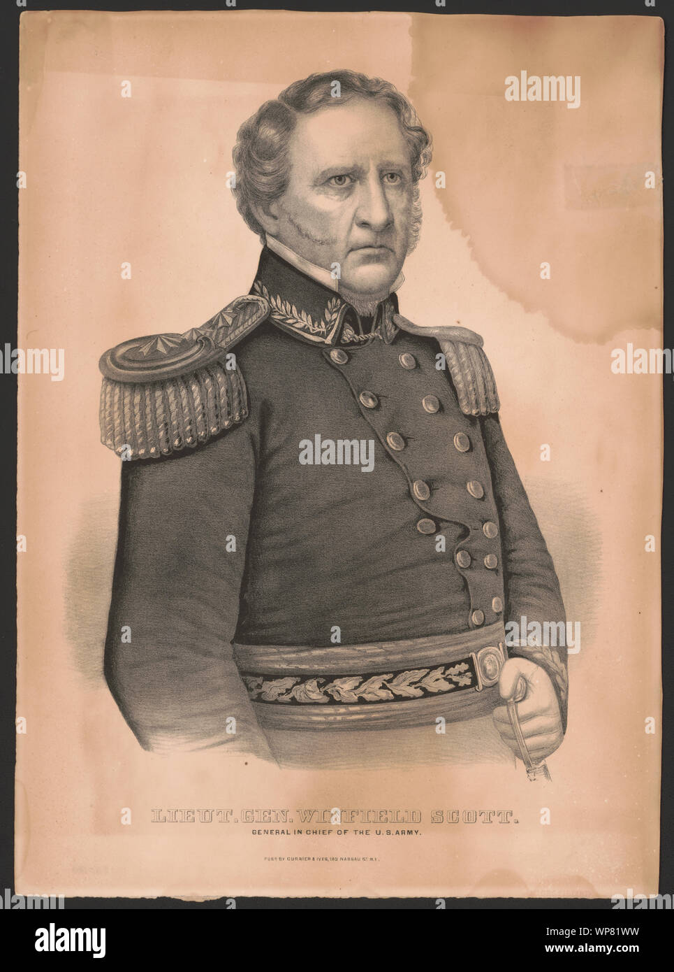 Lieut. Gen. Winfield Scott: General der US-Armee Stockfoto