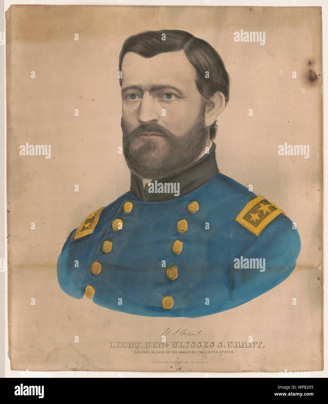 Lieut. Genl. Ulysses S. Grant: Allgemeine in Chief der Armeen der Vereinigten Staaten Stockfoto