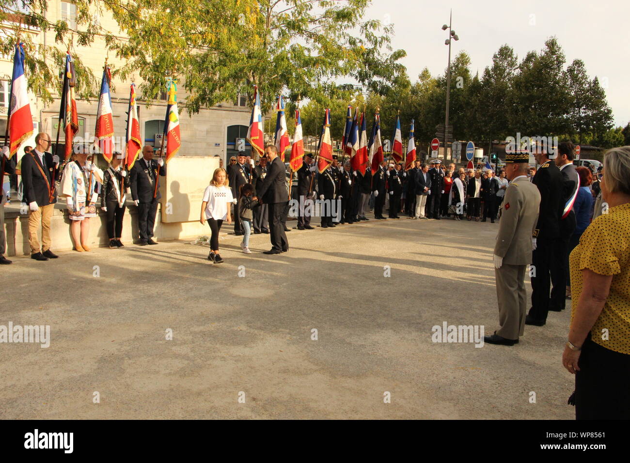 Freitag, 6. September 2019, zum 75. Jahrestag der Befreiung von Niort Stockfoto