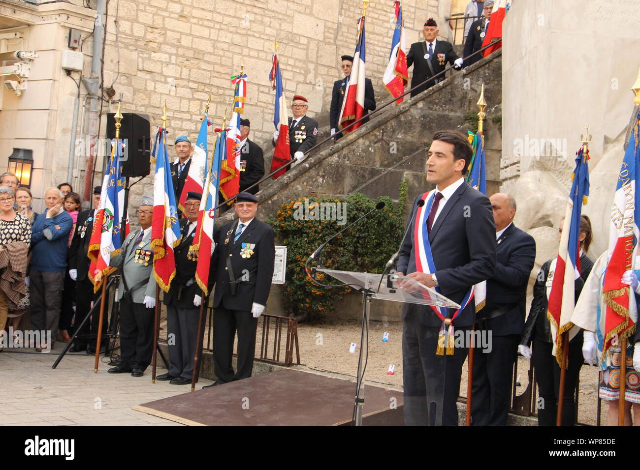 Freitag, 6. September 2019, zum 75. Jahrestag der Befreiung von Niort Stockfoto