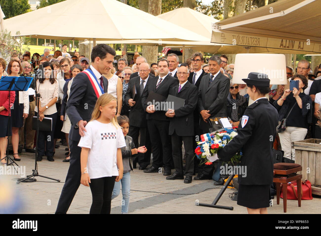 Freitag, 6. September 2019, zum 75. Jahrestag der Befreiung von Niort Stockfoto