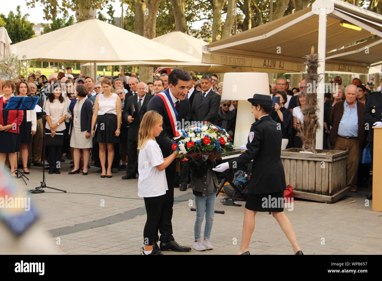 Freitag, 6. September 2019, zum 75. Jahrestag der Befreiung von Niort Stockfoto