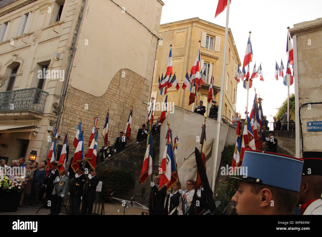 Freitag, 6. September 2019, zum 75. Jahrestag der Befreiung von Niort Stockfoto