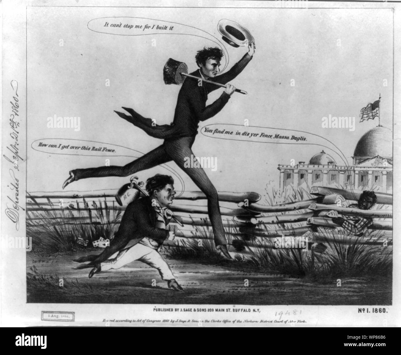 Lincoln und Douglas in präsidialen Wettlauf]. Nr. 1, 1860 Stockfoto