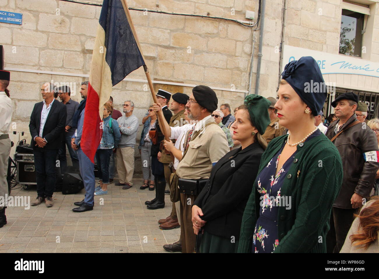 Freitag, 6. September 2019, zum 75. Jahrestag der Befreiung von Niort Stockfoto