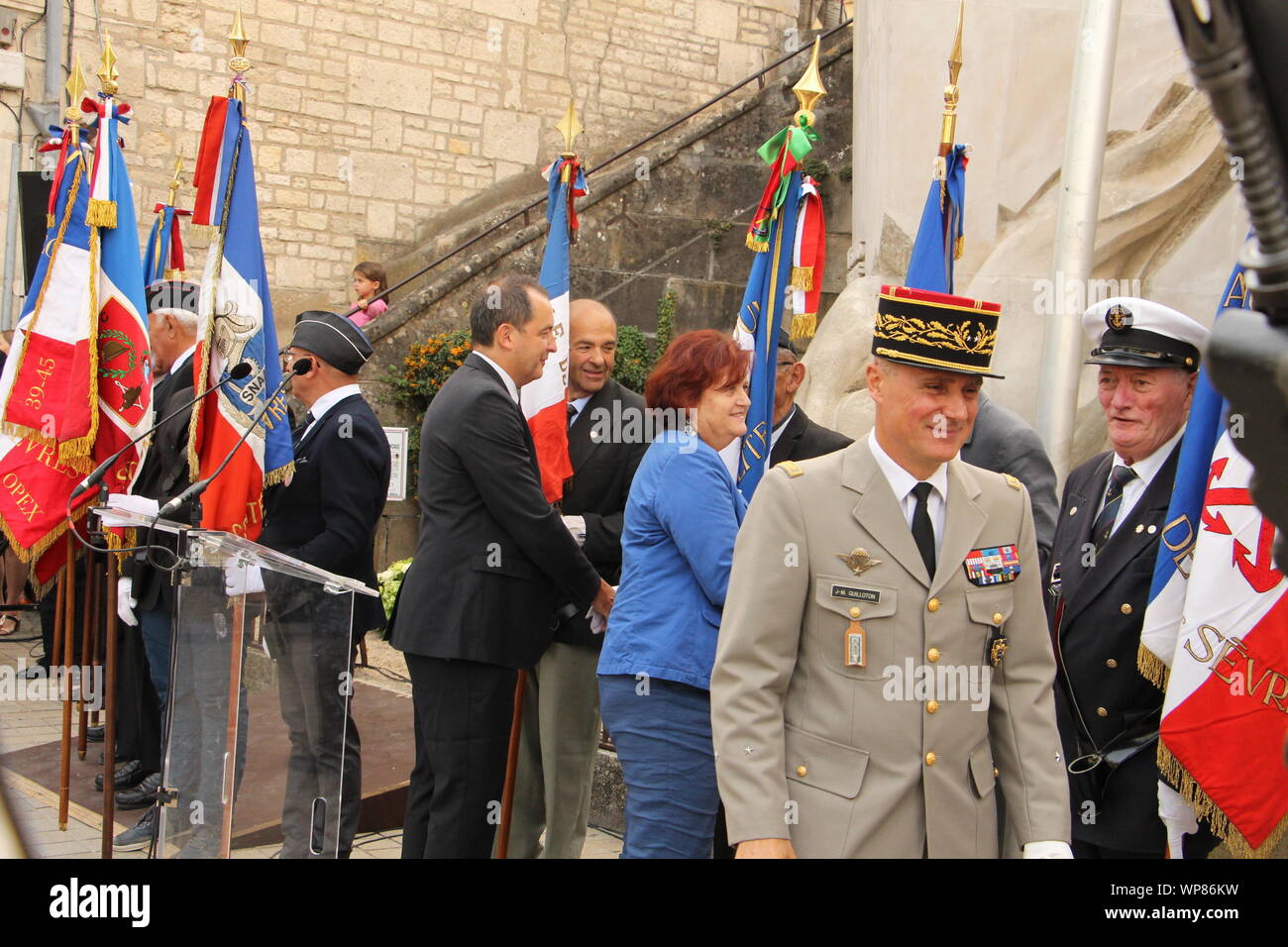 Freitag, 6. September 2019, zum 75. Jahrestag der Befreiung von Niort Stockfoto