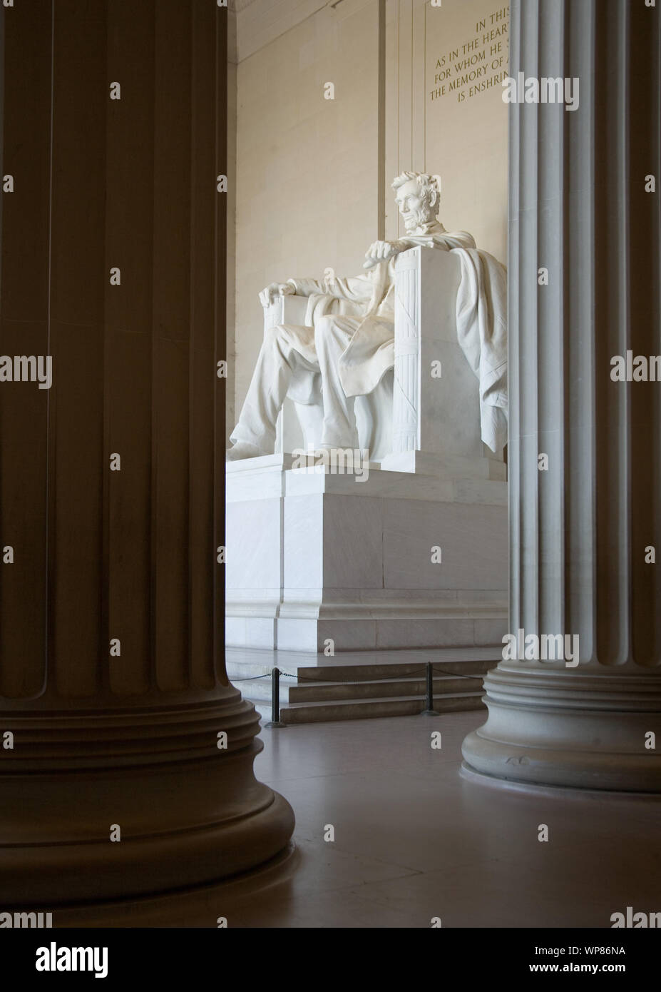 Lincoln Memorial Statue von Daniel Chester French, Washington, D.C Stockfoto
